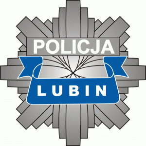 Gwiazda policji z napisem POLICJA LUBIN