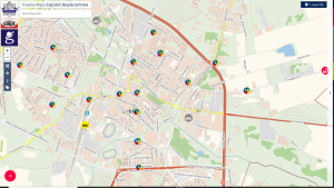 Zrzut z ekranu na mapę Lubina