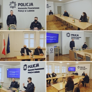 Odprawa roczna i podsumowanie efektów pracy policjantów z Lubina za 2021 rok.