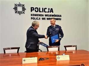 Porozumienie o współpracy pomiędzy Komendą Wojewódzką Policji we Wrocławiu a Uniwersytetem Wrocławskim