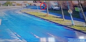 Miejsce wypadku, gdzie doszło do potracenia pieszego mężczyzny