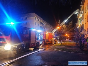 Gaszenie pożaru przez straż pożarną