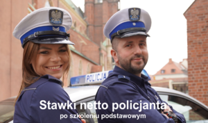 Dwoje policjantów ruchu drogowego