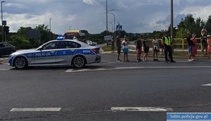 80. Tour de Pologne - policjanci dbali o bezpieczeństwo kolarzy i kibiców