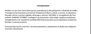 Dzięki lubińskim policjantom, traktor o wartości 160 tysięcy złotych, wrócił do właściciela