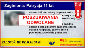 11-letnia Patrycja została odnaleziona.