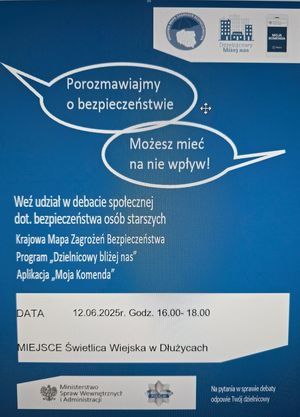 Zapraszamy na debatę społeczną dotyczącą bezpieczeństwa seniorów