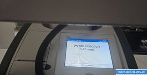 wynik badania alkomatem