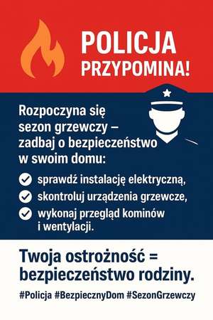 Policjanci przypominają – dopilnujmy przeglądu instalacji grzewczych i zadbajmy o bezpieczeństwo rodziny!