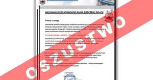 Uwaga! Kolejny raz przestępcy podszywają się pod policjantów CBŚP