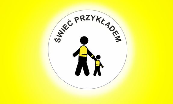 Zdjęcie ilustracyjne z napisem świeć przykładem
