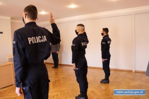 Policjanci ślubują na świetlicy komendy