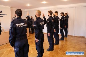 NOWI POLICJANCI W SZEREGACH LUBIŃSKICH  FUNKCJONARIUSZY